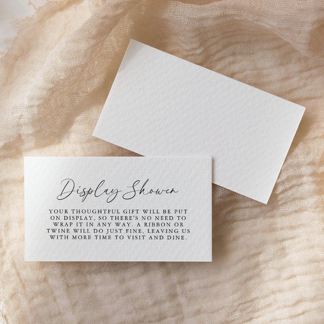Elegant Handwritten Script Bridal Display Shower Enclosure Card (Creator Uploaded)