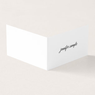 Elegant Handwritten Script Clean Modern Minimalist Business Card