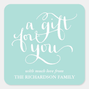 ELEGANT HANDWRITTEN SCRIPT GIFT TAG STICKERS