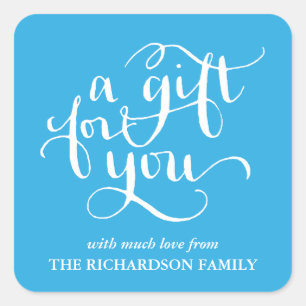 ELEGANT HANDWRITTEN SCRIPT GIFT TAG STICKERS