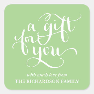 ELEGANT HANDWRITTEN SCRIPT GIFT TAG STICKERS
