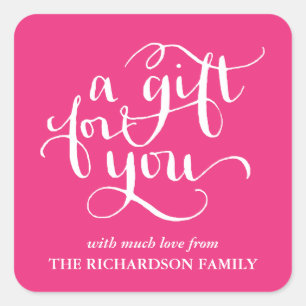 ELEGANT HANDWRITTEN SCRIPT GIFT TAG STICKERS
