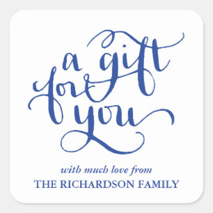 ELEGANT HANDWRITTEN SCRIPT GIFT TAG STICKERS