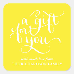 ELEGANT HANDWRITTEN SCRIPT GIFT TAG STICKERS