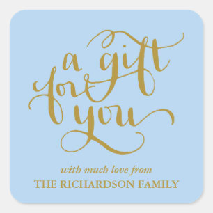 ELEGANT HANDWRITTEN SCRIPT GIFT TAG STICKERS