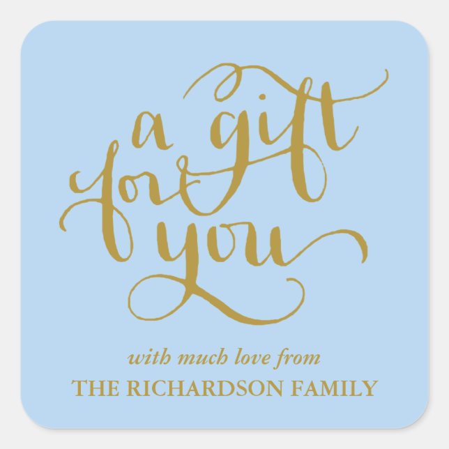 ELEGANT HANDWRITTEN SCRIPT GIFT TAG STICKERS (Front)