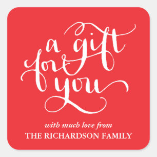 ELEGANT HANDWRITTEN SCRIPT GIFT TAG STICKERS