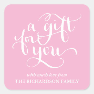 ELEGANT HANDWRITTEN SCRIPT GIFT TAG STICKERS