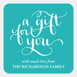 ELEGANT HANDWRITTEN SCRIPT GIFT TAG STICKERS