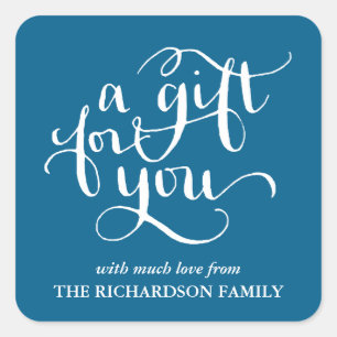 ELEGANT HANDWRITTEN SCRIPT GIFT TAG STICKERS