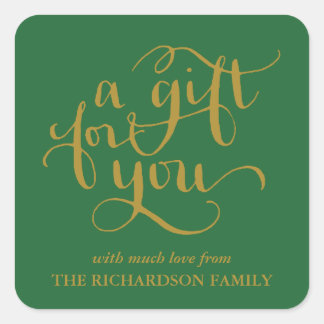 ELEGANT HANDWRITTEN SCRIPT GIFT TAG STICKERS