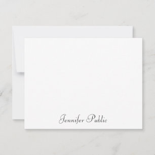 Elegant Handwritten Script Name Text Minimalistic Card