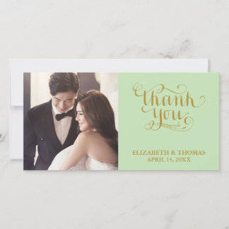 ELEGANT HANDWRITTEN SCRIPT PHOTO THANK YOU CARD