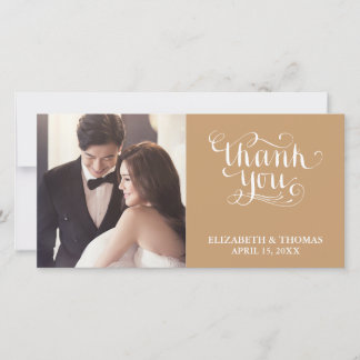 ELEGANT HANDWRITTEN SCRIPT PHOTO THANK YOU CARD