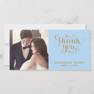 ELEGANT HANDWRITTEN SCRIPT PHOTO THANK YOU CARD