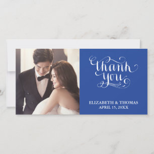 ELEGANT HANDWRITTEN SCRIPT PHOTO THANK YOU CARD