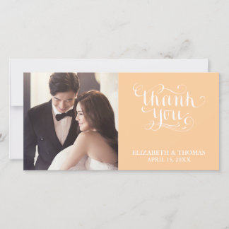 ELEGANT HANDWRITTEN SCRIPT PHOTO THANK YOU CARD