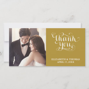 ELEGANT HANDWRITTEN SCRIPT PHOTO THANK YOU CARD