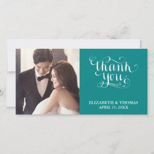 ELEGANT HANDWRITTEN SCRIPT PHOTO THANK YOU CARD