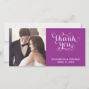 ELEGANT HANDWRITTEN SCRIPT PHOTO THANK YOU CARD