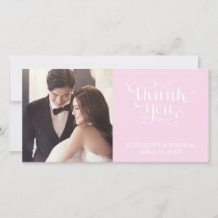 ELEGANT HANDWRITTEN SCRIPT PHOTO THANK YOU CARD