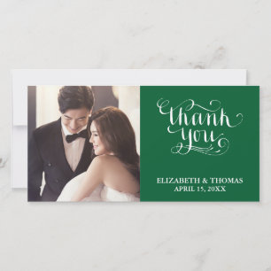 ELEGANT HANDWRITTEN SCRIPT PHOTO THANK YOU CARD