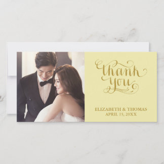 ELEGANT HANDWRITTEN SCRIPT PHOTO THANK YOU CARD