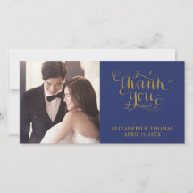 ELEGANT HANDWRITTEN SCRIPT PHOTO THANK YOU CARD