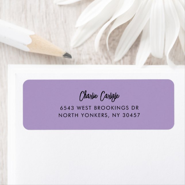 Elegant Handwritten Script Return Address  (En situation)