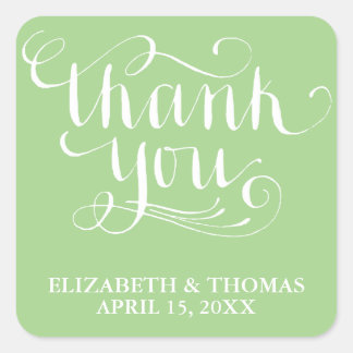 ELEGANT HANDWRITTEN SCRIPT THANK YOU STICKERS