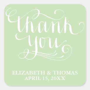 ELEGANT HANDWRITTEN SCRIPT THANK YOU STICKERS