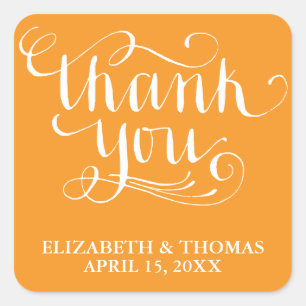 ELEGANT HANDWRITTEN SCRIPT THANK YOU STICKERS
