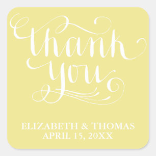 ELEGANT HANDWRITTEN SCRIPT THANK YOU STICKERS