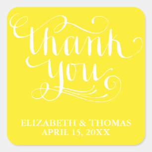 ELEGANT HANDWRITTEN SCRIPT THANK YOU STICKERS