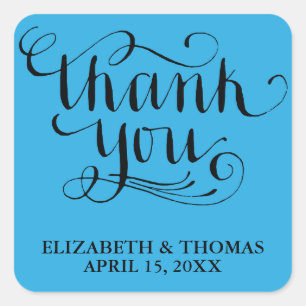 ELEGANT HANDWRITTEN SCRIPT THANK YOU STICKERS