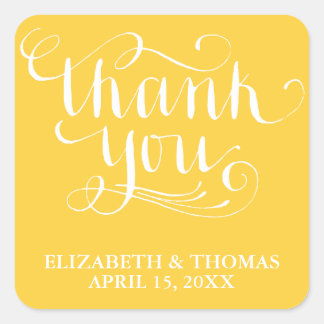 ELEGANT HANDWRITTEN SCRIPT THANK YOU STICKERS