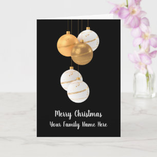 Elegant Hanging Ornament Christmas Card