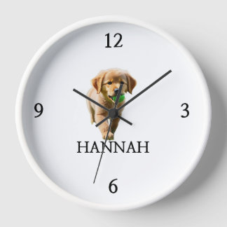 Elegant "HANNAH" Personalized Clock