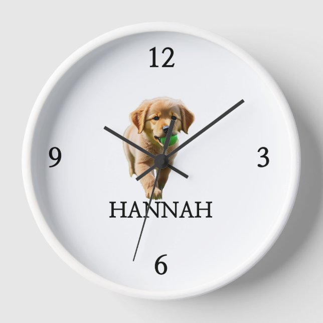 Elegant "HANNAH" Personalized Clock (Front)