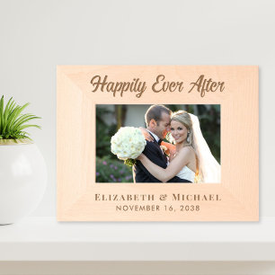 Elegant Happily Ever After Wedding Photo Etched Frames