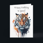 Elegant happy birthday card for son Tiger<br><div class="desc">Elegant happy birthday card for son Tiger 
A wonderful image of an Tiger ,  featured in a birthday greeting card for a son. The inside card reads,  "Today and always,  may your dreams carry you far. Happy Birthday,  son!" A wonderful card to give on your son's special day.</div>