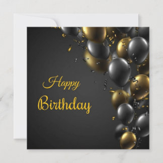 Elegant Happy Birthday Card Invitation