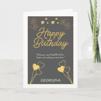 ELEGANT Happy Birthday Celebration Card
