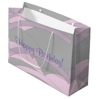 Elegant Happy Birthday Large Gift Bag