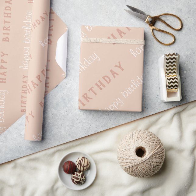Elegant Happy Birthday Wrapping Paper (Crafts)