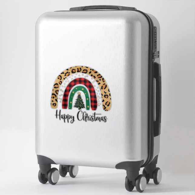 Elegant Happy Christmas Text Art Tree (Suitcase)