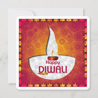 Elegant Happy Diwali Festival Greetings Card