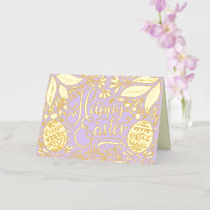 Elegant Happy Easter Foil Greeting Card