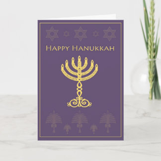 Elegant happy hanukkah card