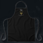 Elegant Happy Hanukkah Golden Menorah Monogram Apron<br><div class="desc">Digital Art by Liliumdes.
Customize it with your details.</div>